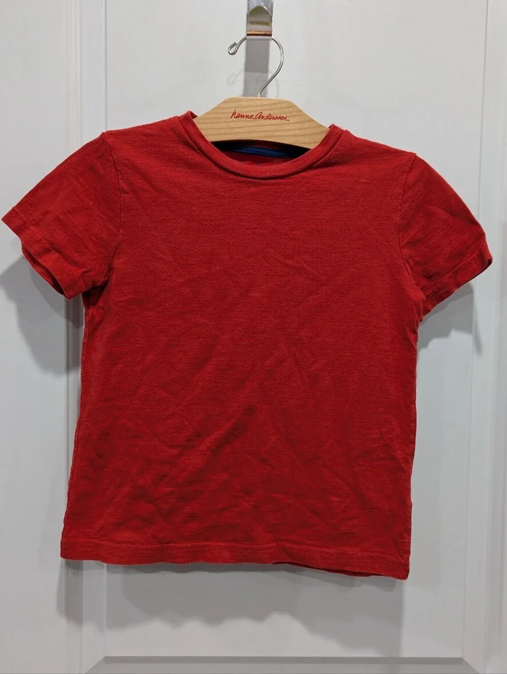 Mini Boden Kids Red Cotton Short Sleeve Tshirt Boys Size 7 8